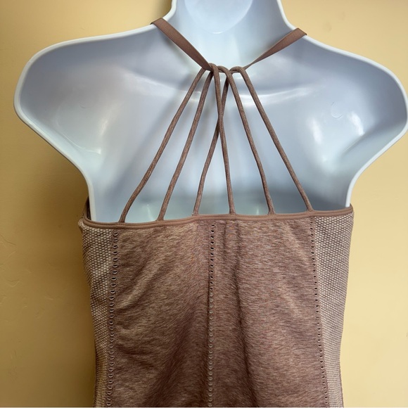 Athleta Allegro Support Tank Top Pink Tan Sugarplum Women XL - Picture 3 of 12